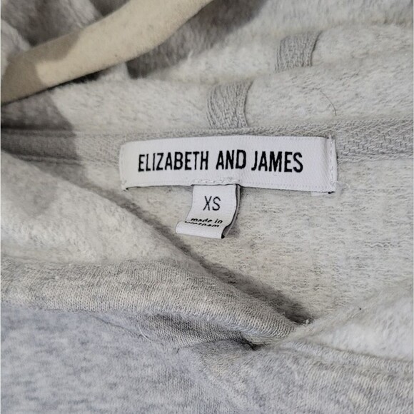Elizabeth and James size XS peace sign gray hoodie - Picture 3 of 4